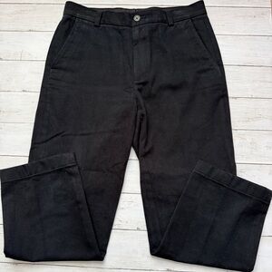 Brooks Brothers Clark 32x30 Dress Pants Black Made in Italy 100% Cotton